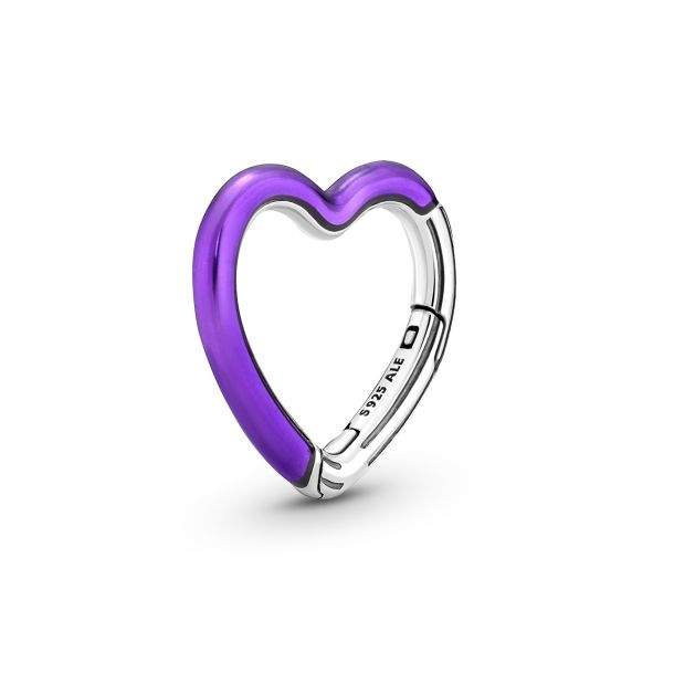 Pandora ME Bright Purple Styling Heart Connector REEDS Jewelers