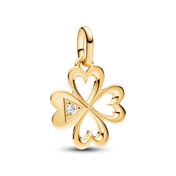 Four Leaf Clover Necklace Gold Plated Clover Pendant 