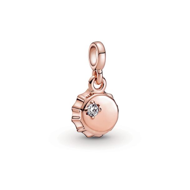 Pandora ME Lucky Bottle Cap Mini Dangle Charm, Rose Gold-Plated 
