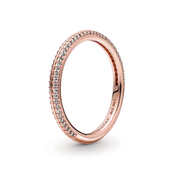 Pandora ME Pave Ring Rose Gold Plated REEDS Jewelers