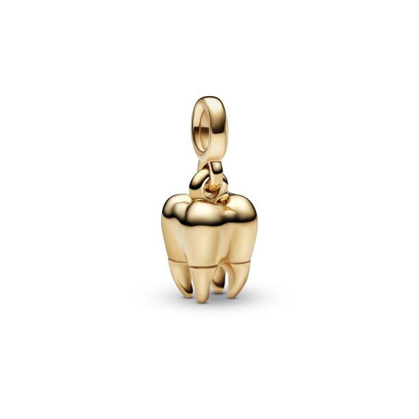 få Beundringsværdig Svømmepøl Pandora ME Tooth Mini Dangle Charm | Gold-Plated | REEDS Jewelers