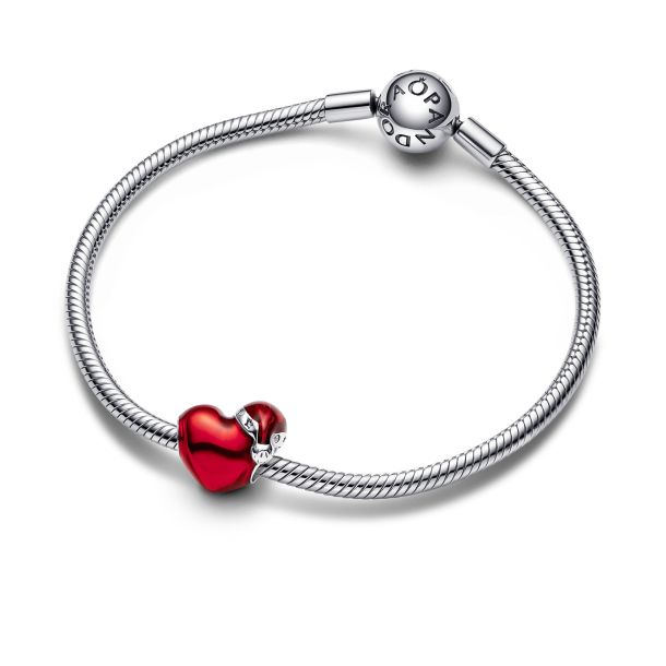 Pandora Metallic Red Christmas Heart Charm REEDS Jewelers
