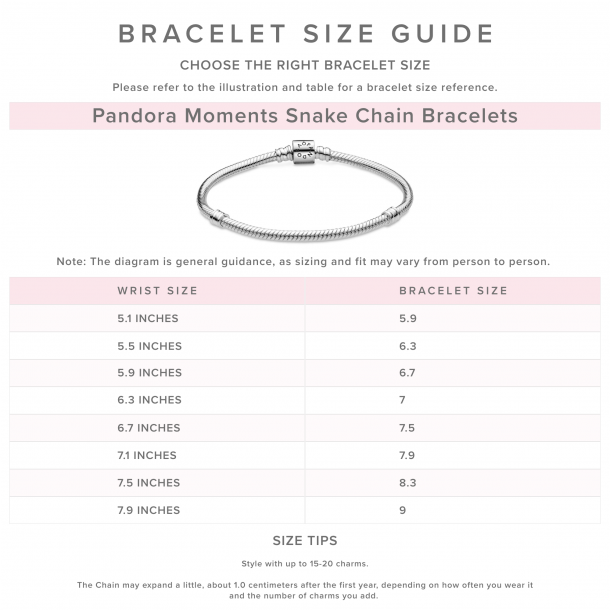 Pandora Moments Double Wrap Barrel Clasp Snake Chain Bracelet/Necklace, Sterling silver