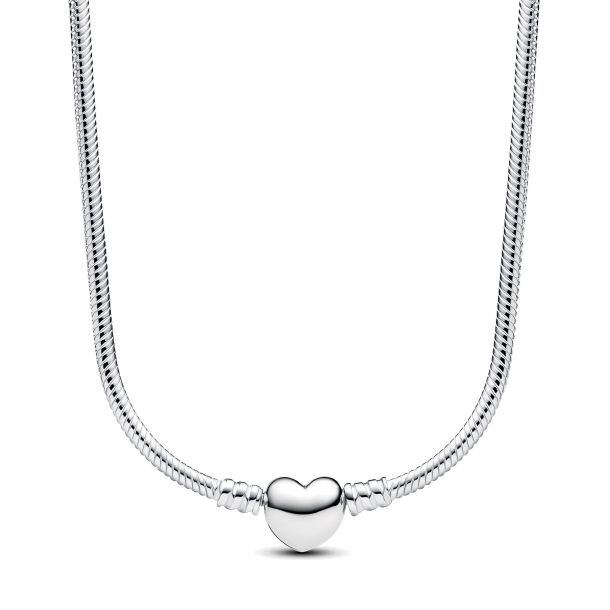 Pandora Moments Heart Clasp Snake Chain Necklace | REEDS Jewelers