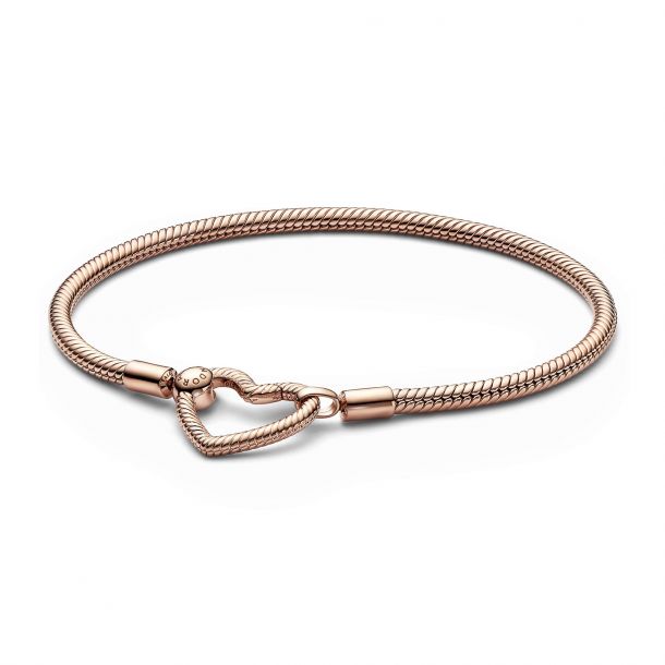 Pandora moments heart bangle hot sale