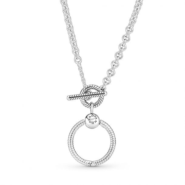 Pandora Moments O Pendant T bar Necklace REEDS Jewelers
