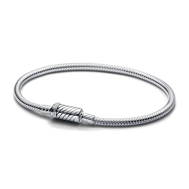 Pandora Moments Sliding Magnetic Clasp Snake Chain Bracelet 9 Inches