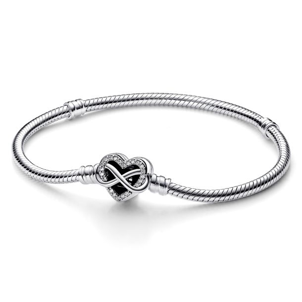 Effy Sterling Silver Pavé Diamond Lock Charm Bracelet in White