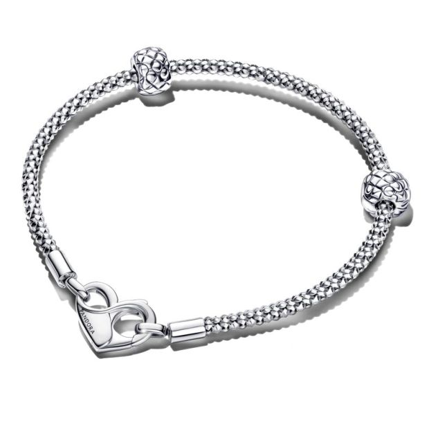 Pandora Moments Studded Bracelet and Clips Set | 7.5 Inches