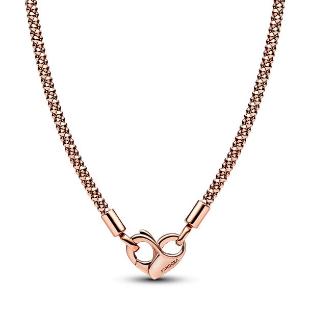 Curb Chain Necklace, Rose gold plated