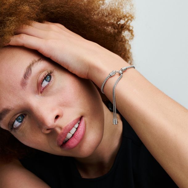 Pandora Moments Studded Chain Slider Bracelet | REEDS Jewelers