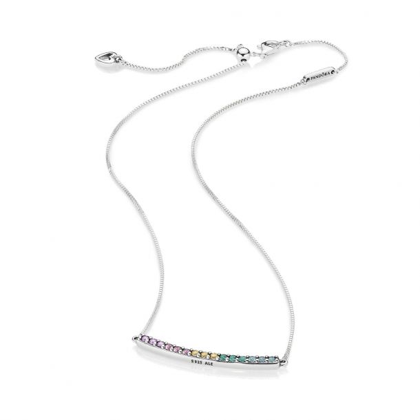 Color bar necklace clearance