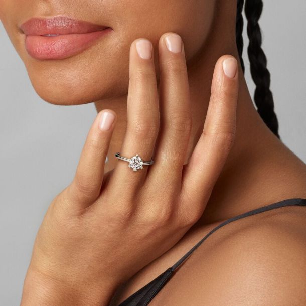Pandora white gold rings on sale