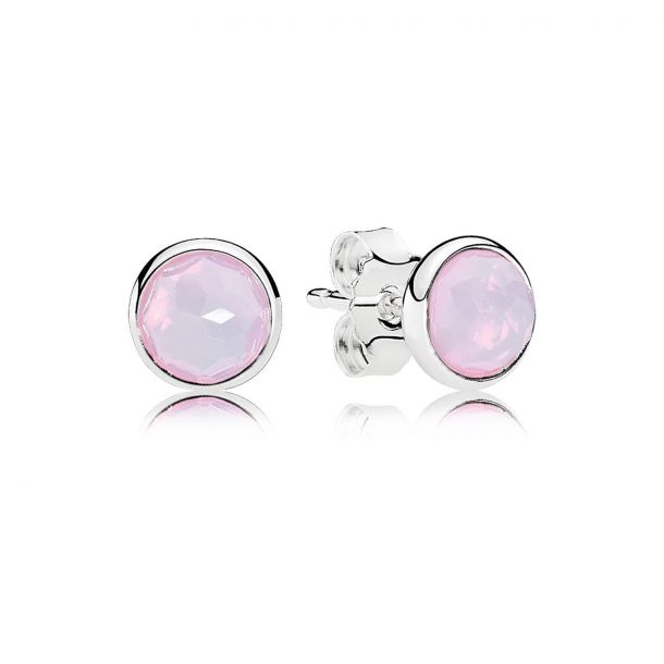 køber erhvervsdrivende lava Pandora October Droplets Earrings, Opalescent Pink Crystal | REEDS Jewelers