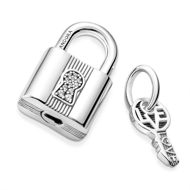 Roberto Coin Lock Keychain Bag Charm Gold Tone Padlock Metal