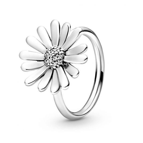 Pandora Pave Daisy Flower Statement Ring
