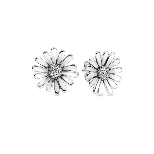 Pavé daisy flower sale statement stud earrings