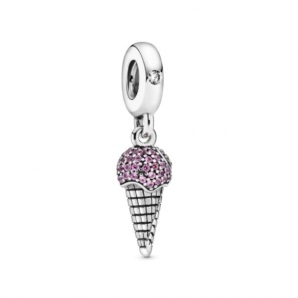 Pandora Pavé Ice Cream Cone Dangle Charm