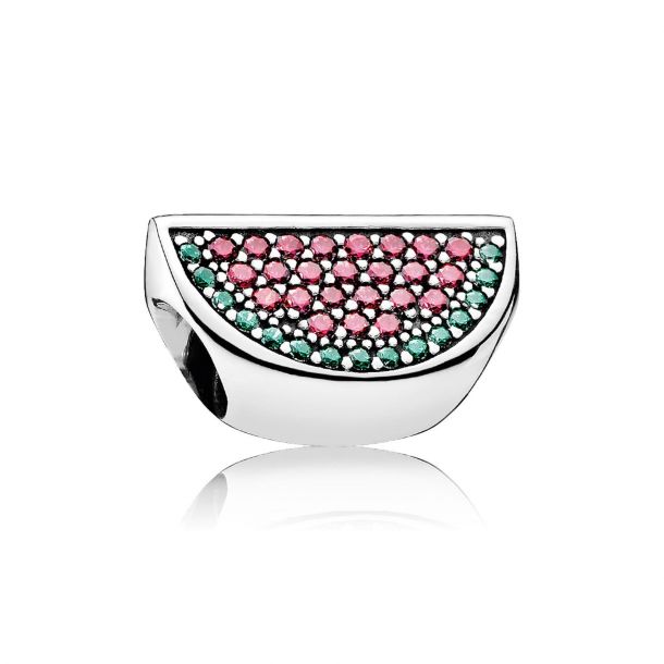 Pandora green pave ball charm top