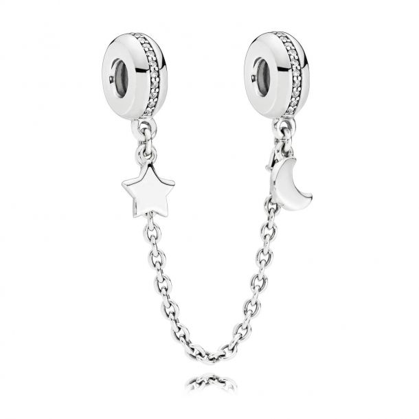 Pandora Personal Galaxy Safety Chain Clear Cubic Zirconia