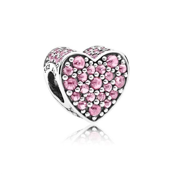 公式サイト Pandora Pink Zirconia Cubic Pink Charm, Heart Dazzling その他