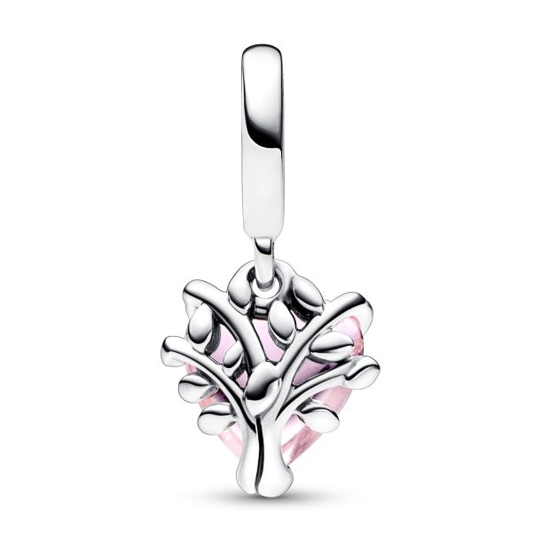 Pandora Pink Family Tree & Heart Dangle Charm | REEDS Jewelers