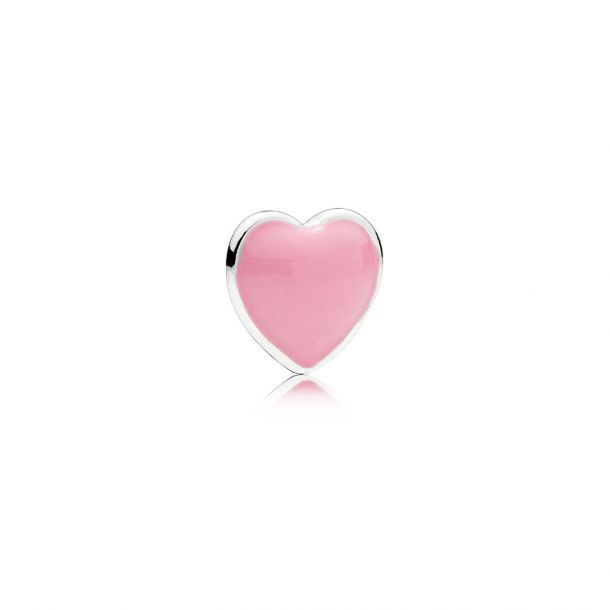 Pandora pink enamel heart charm clearance