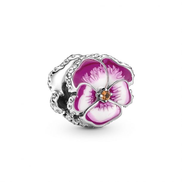 Pandora purple flower charm shop