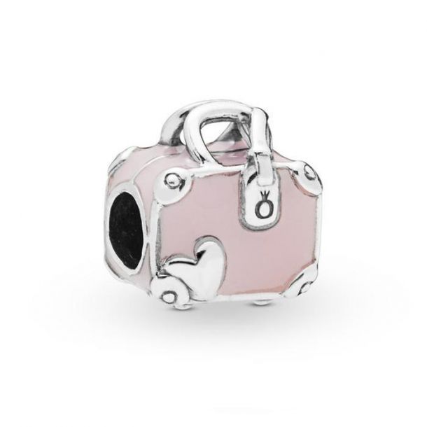 pink travel suitcase