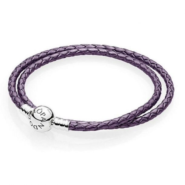 Purple pandora charm bracelet store