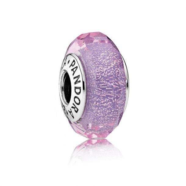 Pandora Wavy Lavender Murano Glass Charm