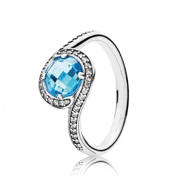 Light blue sale crystal ring