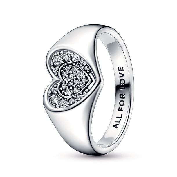 Heart signet on sale ring pandora