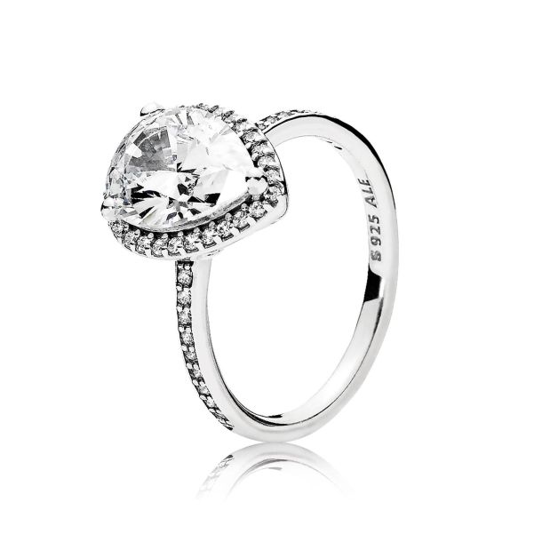 Pandora Radiant Teardrop Ring Clear Cubic Zirconia
