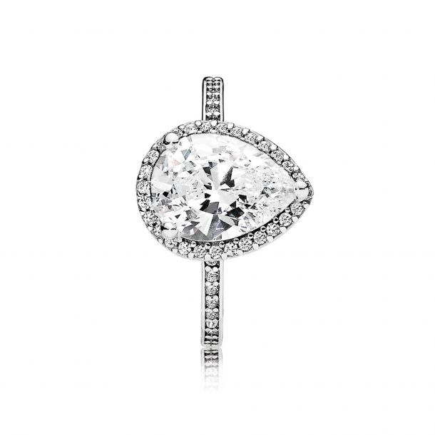 Pandora Radiant Teardrop Ring Clear Cubic Zirconia REEDS Jewelers