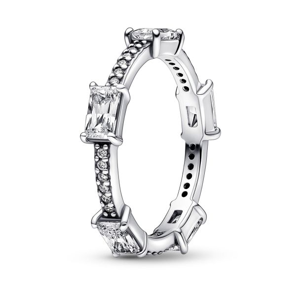 Pandora Rectangular Bars Sparkling Pave Ring REEDS Jewelers