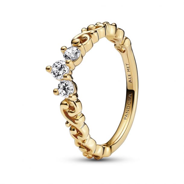 Pandora Regal Swirl Tiara Ring, Gold-Plated