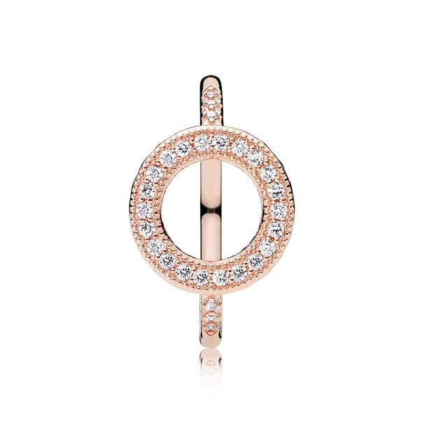 Pandora Rose Hearts of Pandora Halo Ring Clear Cubic Zirconia Size 8.5 REEDS Jewelers