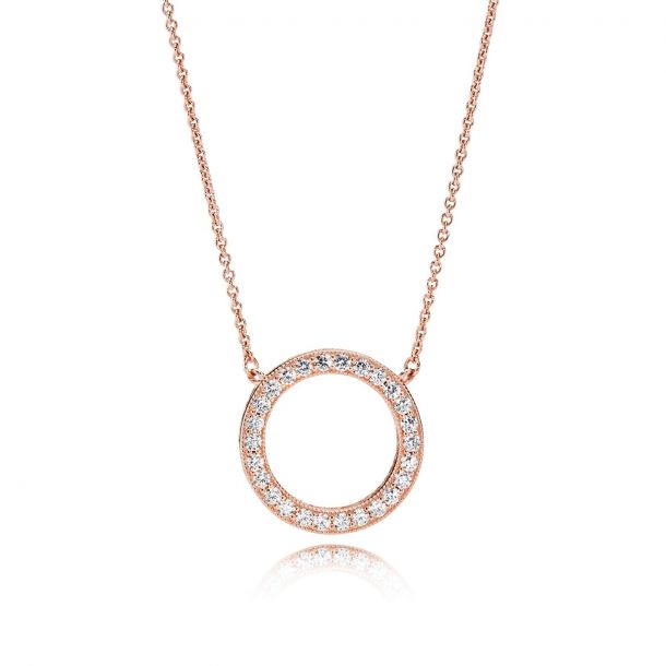 Rose hearts of pandora necklace shop
