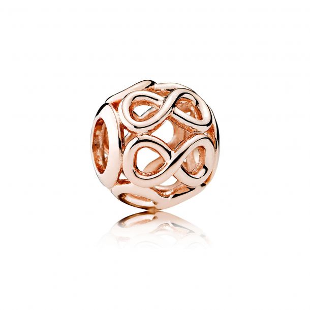 Sparkling Levelled Heart Charm, Rose gold plated