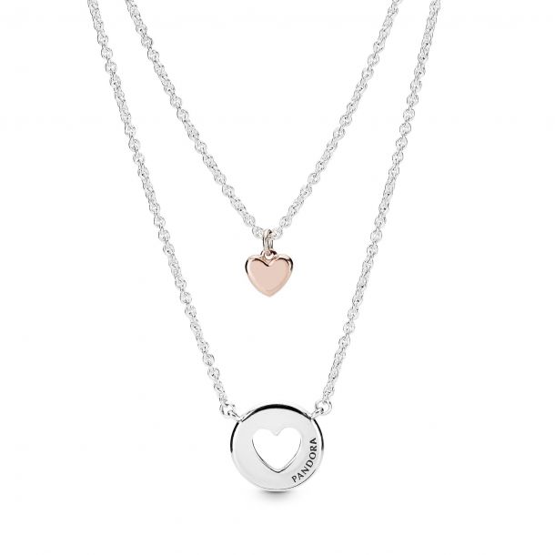 Pandora rose heart store necklace