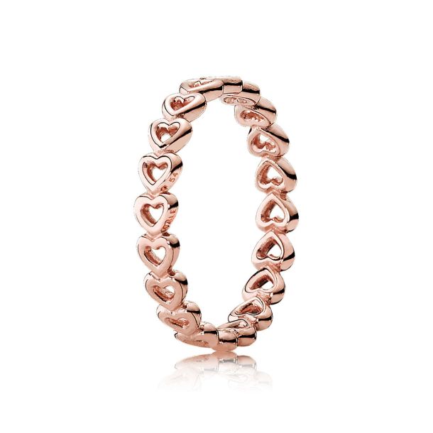 Pandora rose store gold stacking rings