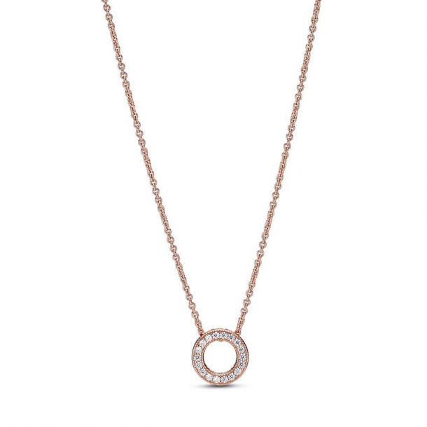 Pandora gold circle necklace shop