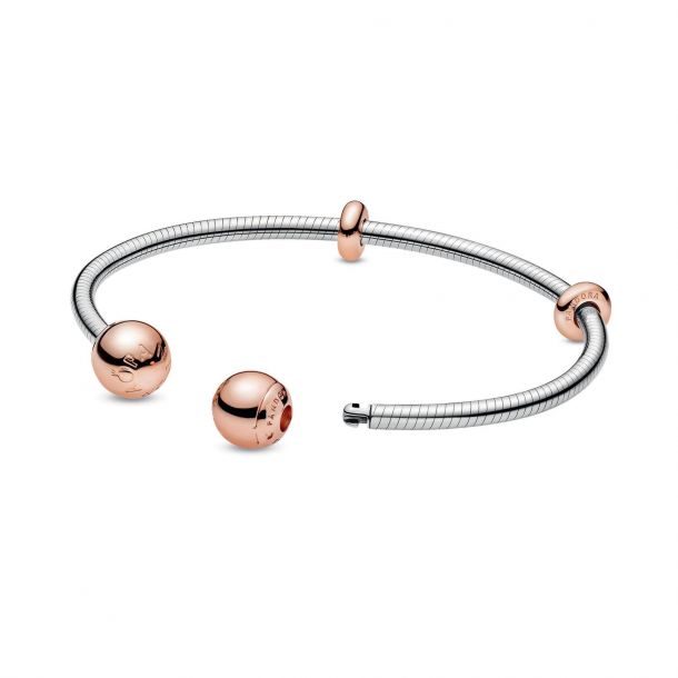 7-8 Adj Snake Chain Bracelet W/extender - Pandora Style Beads