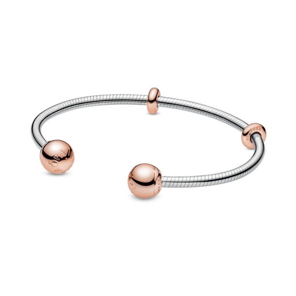 Pandora bangle bracelet rose gold sales