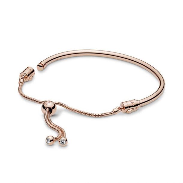 まとめ買いでお得 Sliding Pandora Bangle Rose Zirconia, Cubic Clear Bracelet, アクセサリー
