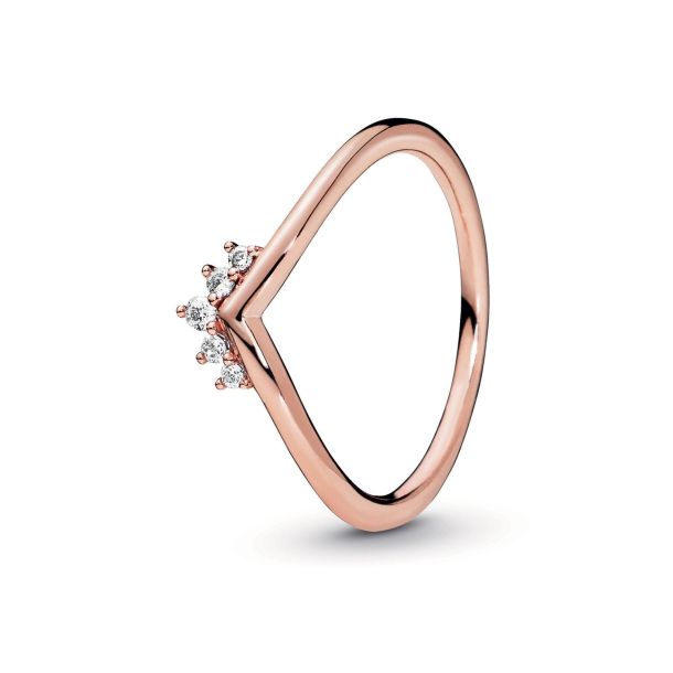Pandora Tiara Wishbone Ring Rose Gold Plated
