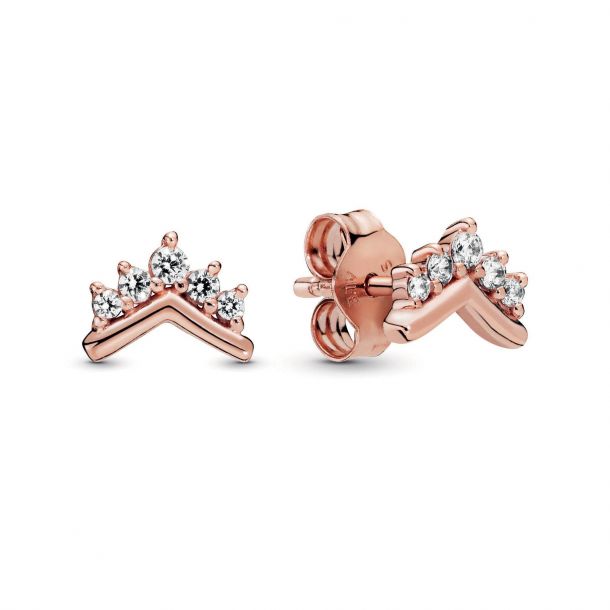 Pandora rose crown earrings sale