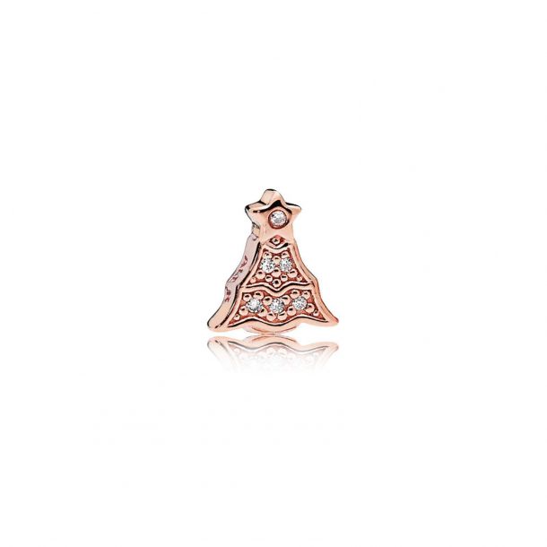 Pandora rose gold christmas tree charm clearance