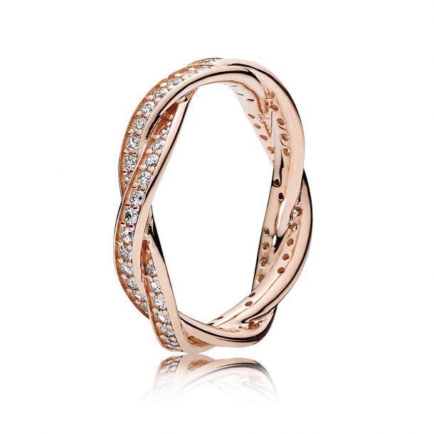 Classic elegance ring pandora rose & clear cz new arrivals